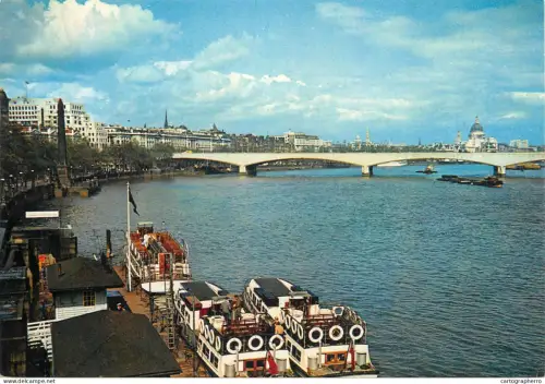 A5398 England London Thames Embankment and Cleopatra's Needle