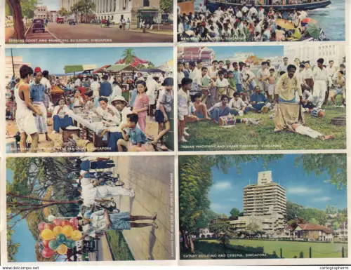 A5857 Singapore six view letter card of Singapore "Colorgravure"