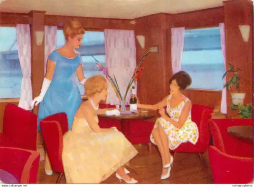 A5397 Donau Motorschiff "Amur" Musiksalon painting