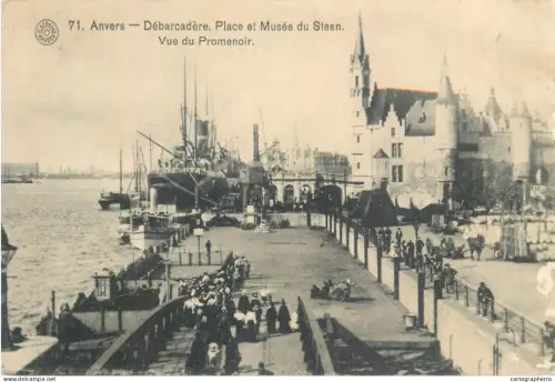 A5857 Antwerpen Anvers debarcadere cpa
