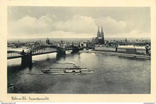 A5857 Germany Koeln panorama paddle steamer