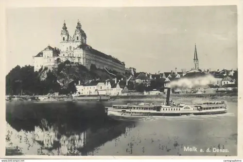 A5857 Austria Melk paddle steamer