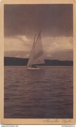 A5857 Sailboat sailing vessel sailing yacht on the water postcard