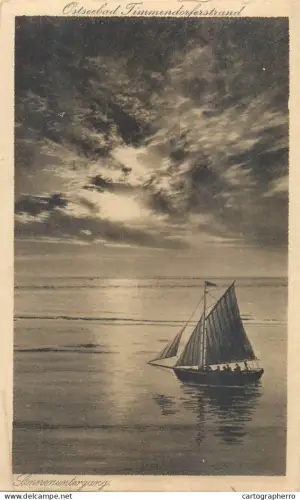 A5857 Navigation transport ships sailing vessels nautical topic postcard Ostseebad sail boat