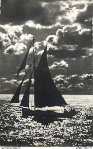 A5857 Navigation themed postcard transport ships sailing vessels nautical topic Ostsee sail boats