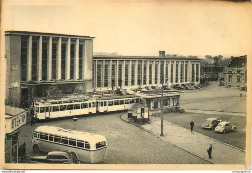 A5856 Mons la gare cpa