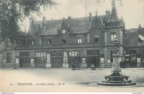 A5856 Beauvais la gare cpa