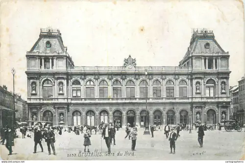 A5856 Bruxelles la gare cpa