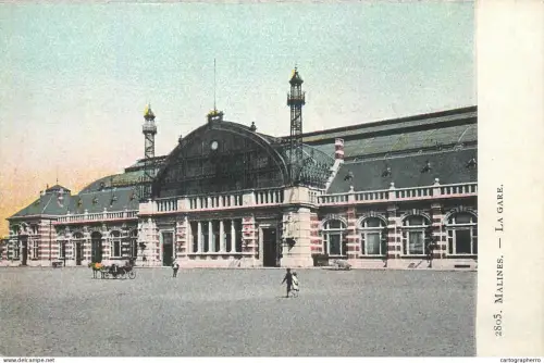 A5856 Mechelen la gare cpa