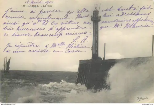 A5856 France Dieppe le Phare lighthouse