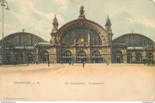 A5856 Germany Frankfurt a. Main Die Hauptbahnhof railway station postcard