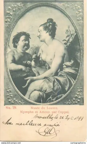 A5856 Nymphe et Amour par Coypel 1899
