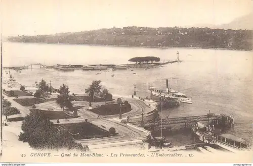 A5856 Genève quai du Mont Blanc embarcadere