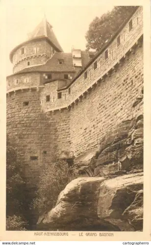 A5855 France Haut-Koenigsbourg chateau bastion