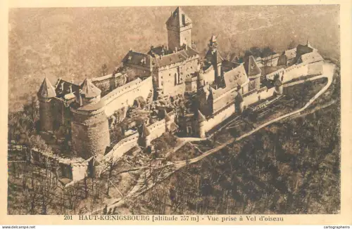 A5855 France Haut-Koenigsbourg chateau aerial view