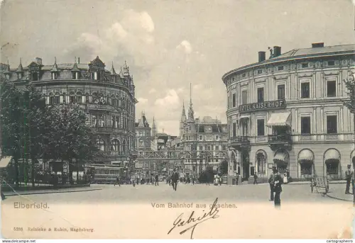 A5855 Germany Elberfeld vom Bahnhof aus gesehen 1903