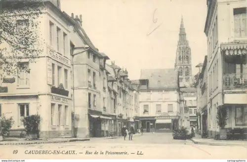 A5855 France Caudebec-en-Caux rue de la Poissonnerie