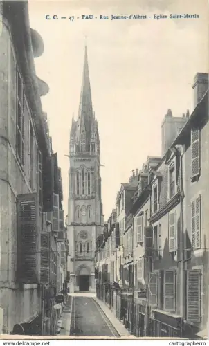 A5855 France Pau rue Jeanne d`Albret eglise Saint Martin
