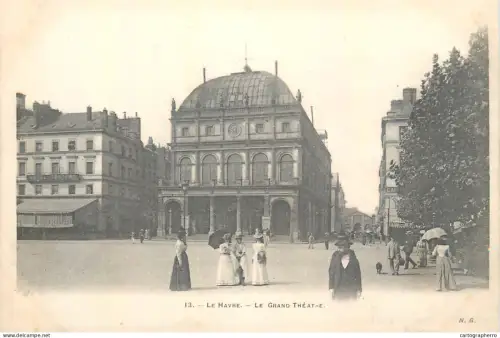 A5855 France Le Havre grand theatre cpa