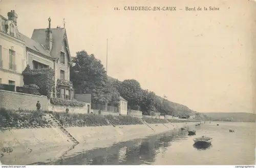 A5855 France Caudebec-en-Caux bords de la Seine cpa
