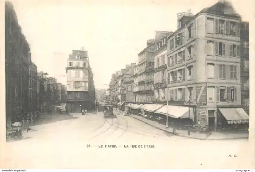 A5855 France Le Havre tramway rue de Paris cpa