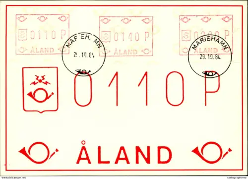 A5927 Åland Aland  maximum card 1984 automaten marken