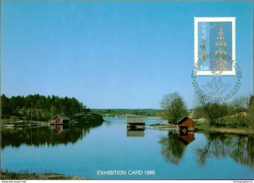 A5927 Åland Aland exibition maximum card 1986
