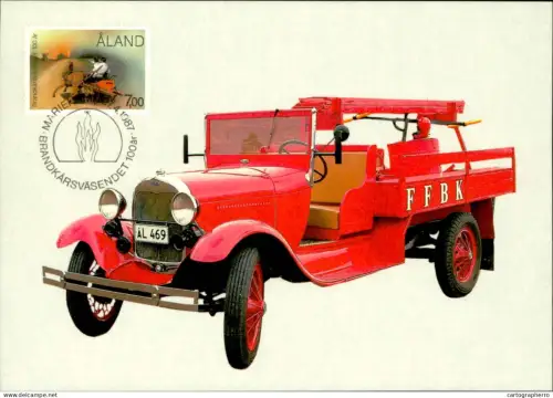 A5927 Åland Aland fire brigade maximum card 1987