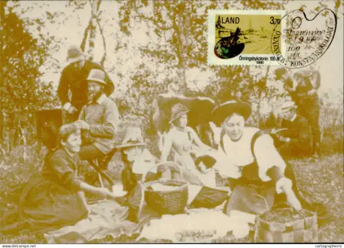 A5927 Åland Aland Onningeby colony maximum card 1985