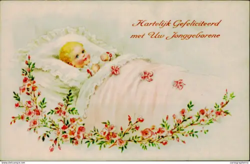A5926 Holidays & Celebrations > Birth greetings postcard