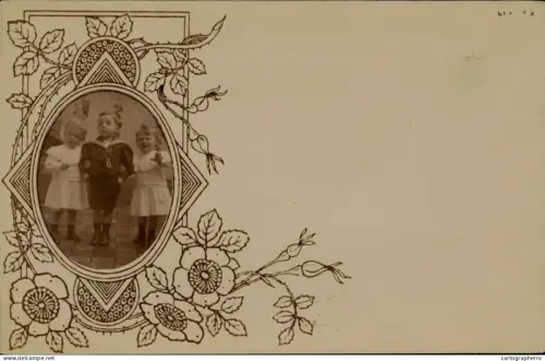 A5926 Photographic postcard anonymous children souvenir 1900s