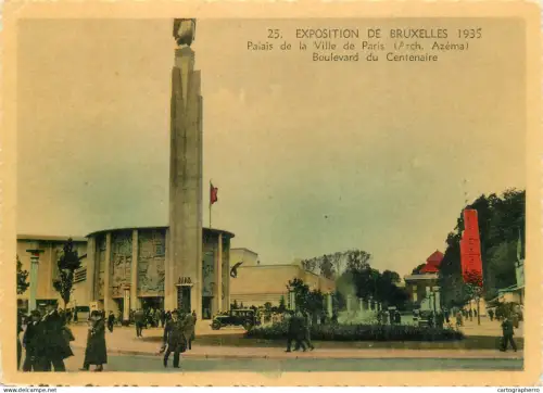 A5397 Belgium Exposition de Bruxelles 1935 Boulevard du Centenaire Palais de la Ville de Paris