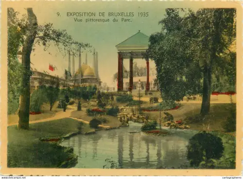 A5397 Belgium Exposition de Bruxelles 1935 vue pittoresque du Parc