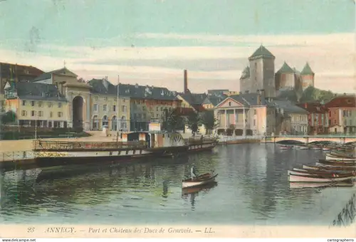 A5854 Annecy paddle port castle cpa