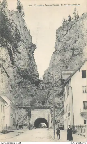 A5854 Frontiere Franco-Suisse Col des Roches cpa