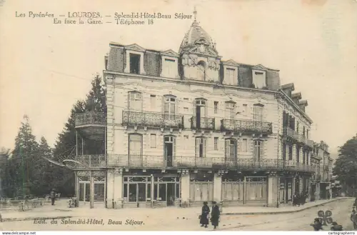 A5854 Lourdes Splendid Hotel Beau Sejour en face de la gare