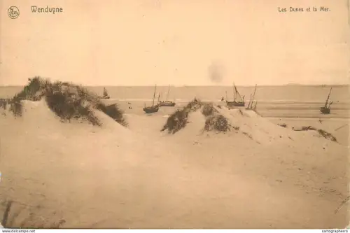 A5854 Wenduine dunes et la mer 1928