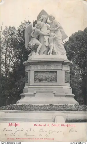 A5854 Basel Strassburger Denkmal 1904