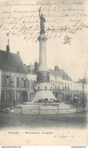 A5854 Tournai monument francais 1900s