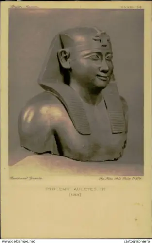 A5925 Portrait Statues of Kings and Queens of Egypt in the British Museum - Ptolemy Auletes