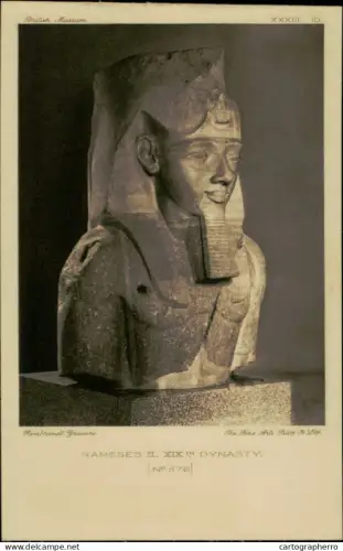 A5925 Portrait Statues of Kings and Queens of Egypt in the British Museum - Rameses II