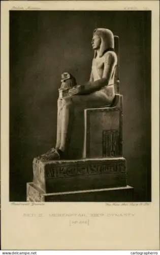 A5925 Portrait Statues of Kings and Queens of Egypt in the British Museum - Seti II