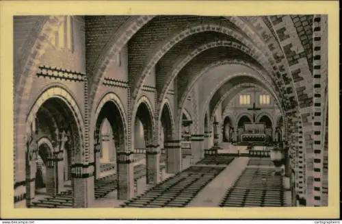 A5925 Belgian Congo cathedrale de Kisantu interieur