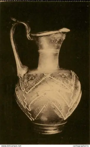 A5925 Musees Royaux du Cinquantenaire Bruxelles oenochoe en verre trouvee a Cortil-Noirmont