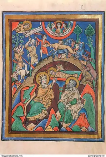 A5402 Religious fine art religious scenes Nativity & Annunciation to the Shepherds