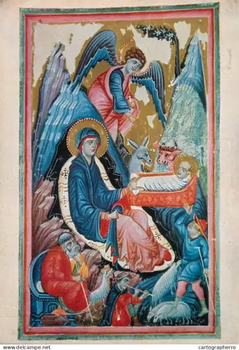 A5402 Religious fine art Geburt Christi Epistolario di Giovanni da Gaibana um 1259