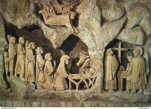 A5401 Religious fine art Santuario Francescano del Presepio Greccio Rieti Nativity scene bas-relief sculpture
