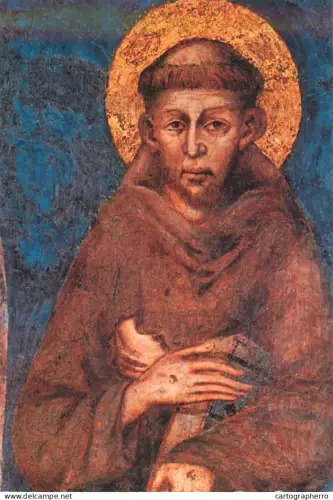 A5401 Religious fine art Italy Assisi Basilica di S Francesco S Francesco (Cimabue) detail