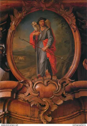 A5401 Religious fine art Germany Landsberg am Lech Heilig Kreuz Kirche Christus als Guter Hirte