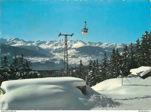 A5400 Switzerland Crans-Montana Plans-Mayens Telepherique de Chetseron paysage d'hiver